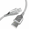 Naztech 6-Ft. Titanium USB to MFi Lightning Braided Cable White 15496